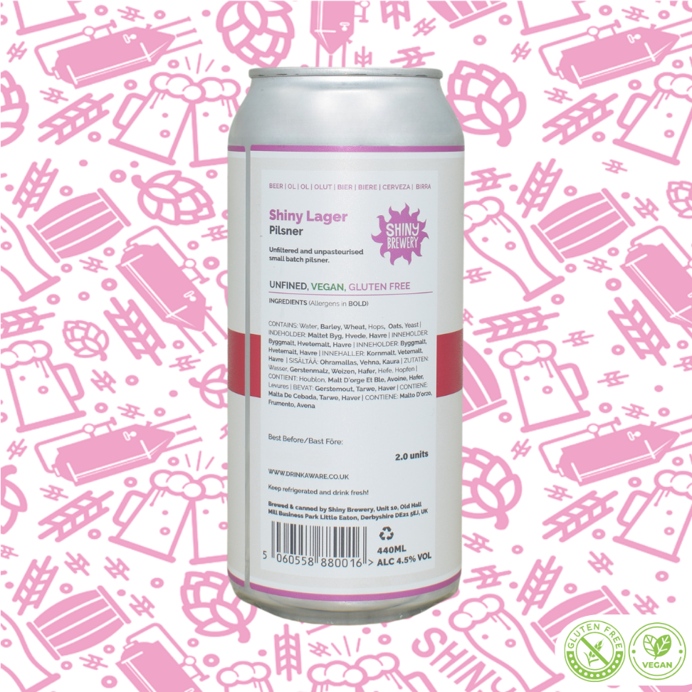Shiny Lager - Gluten Free Pilsner 4.5%